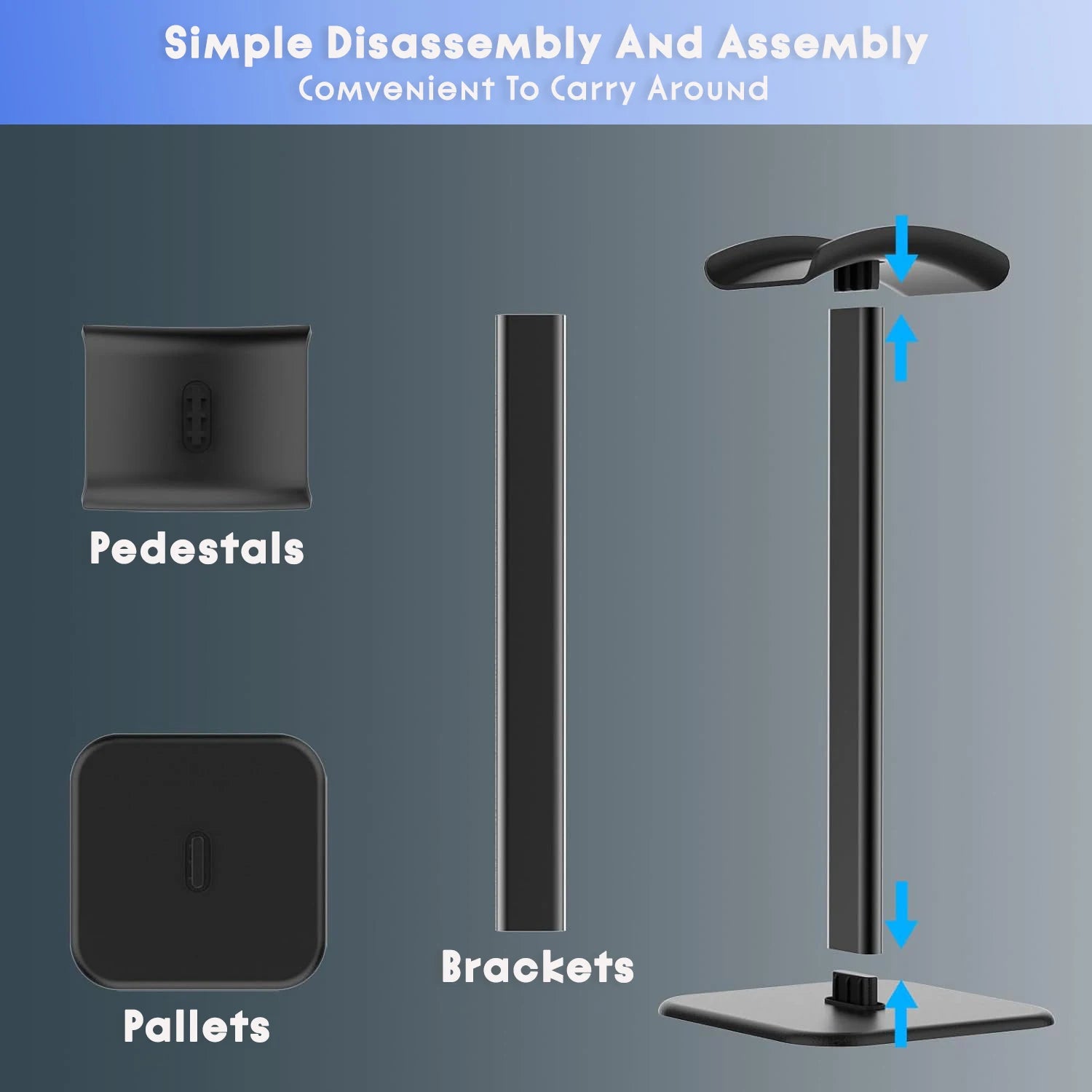 Support casque audio – Bureau propre et épuré