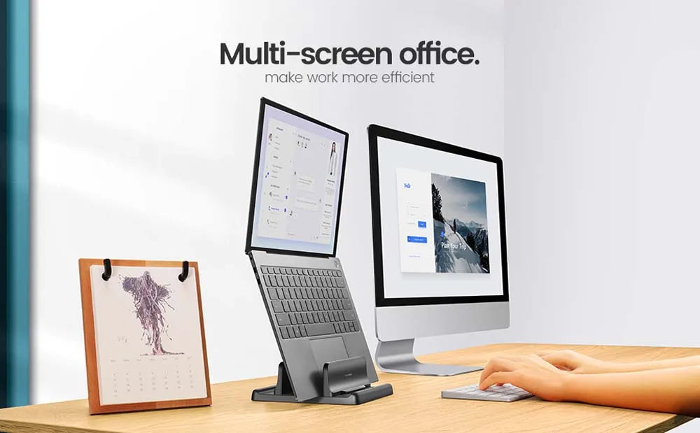 Support vertical pour ordinateur portable – Gain de place immédiat