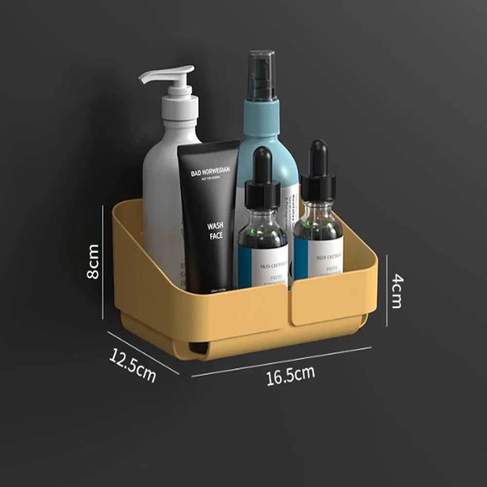 Étagère murale sans perçage – Rangement salle de bain gain de place