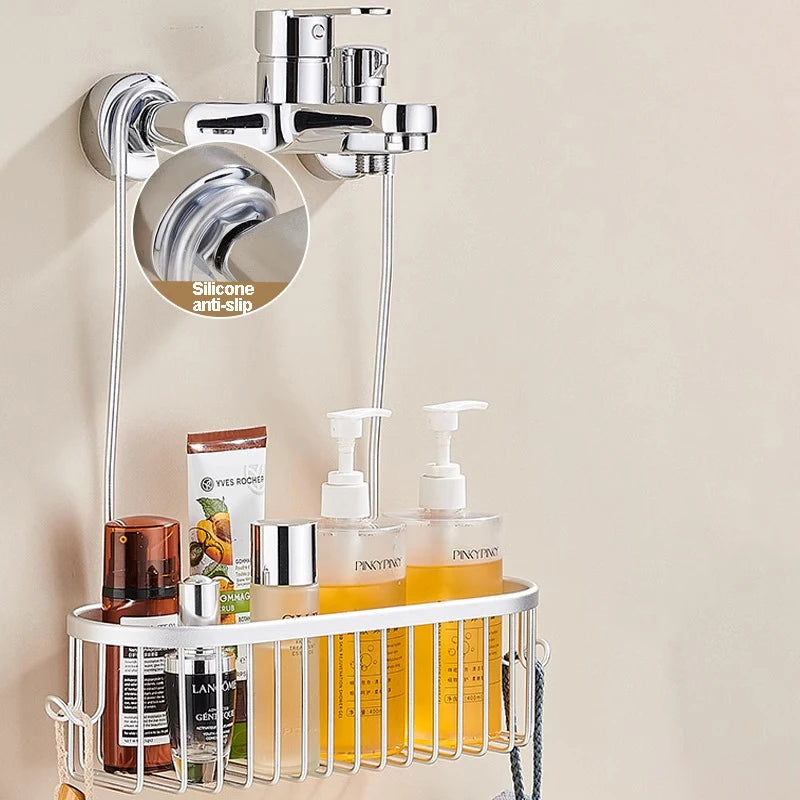Support douche suspendu sans perçage – Rangement pratique pour salle de bain