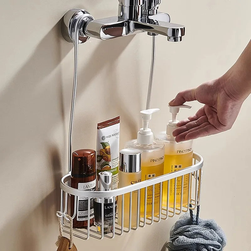 Support douche suspendu sans perçage – Rangement pratique pour salle de bain