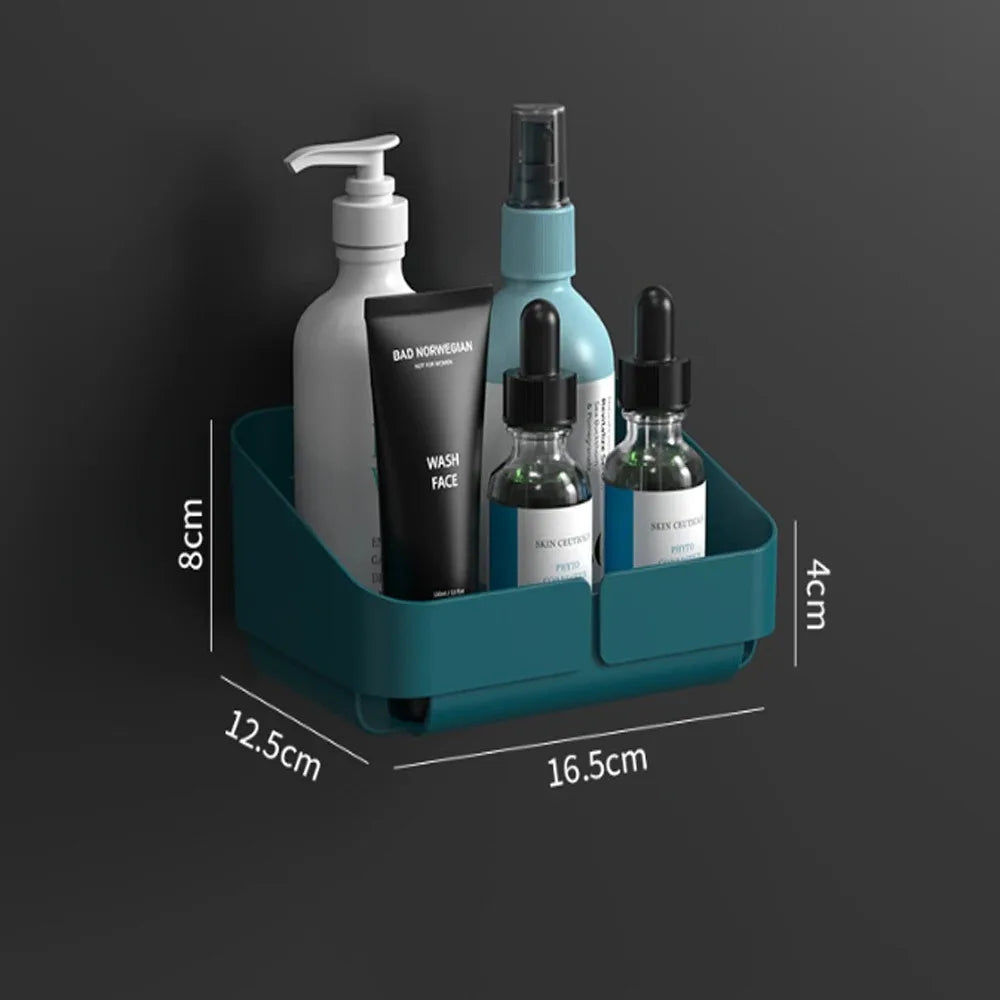 Étagère murale sans perçage – Rangement salle de bain gain de place