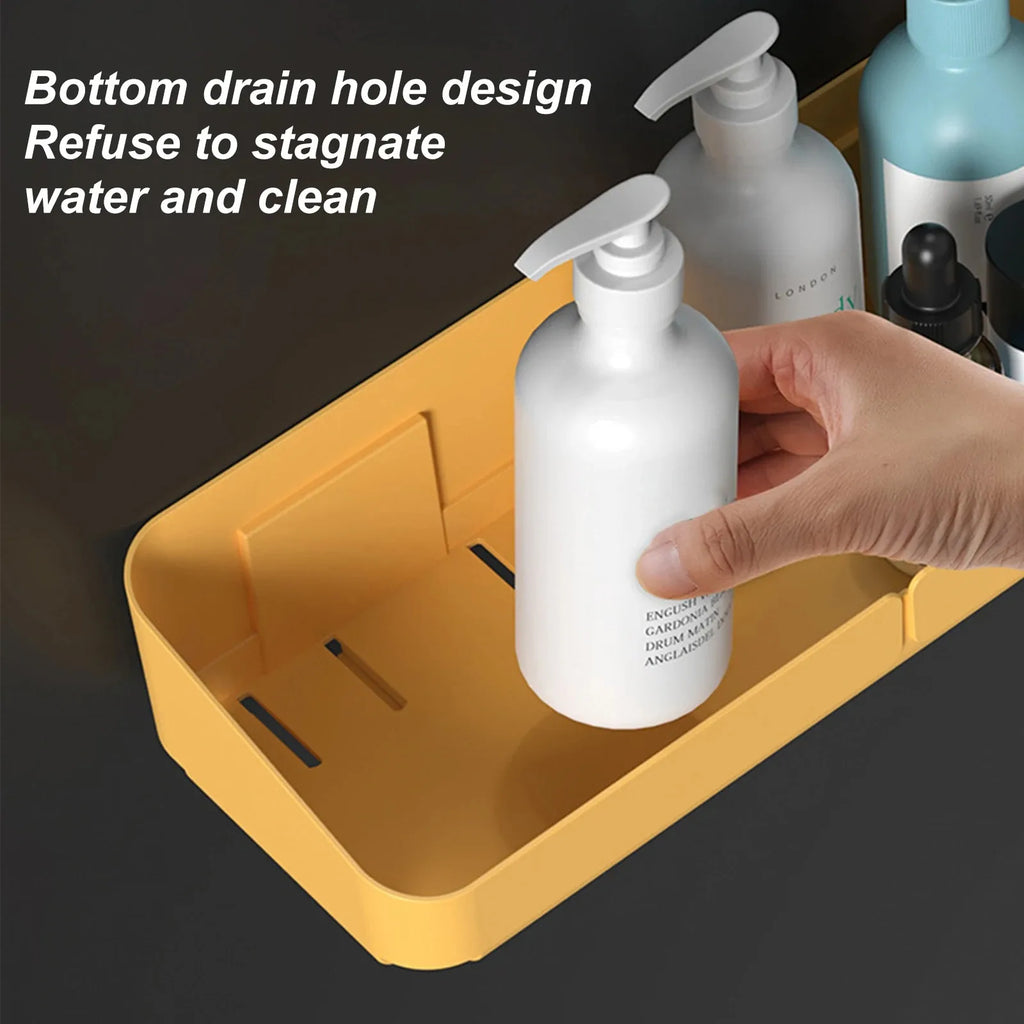 Étagère murale sans perçage – Rangement salle de bain gain de place