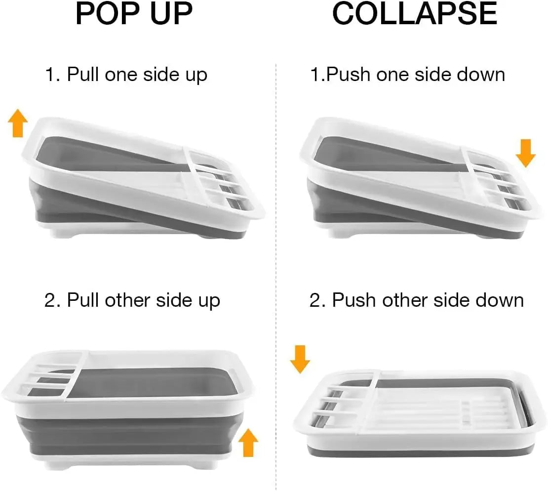 Égouttoir à vaisselle pliable – Rangement compact et gain de place
