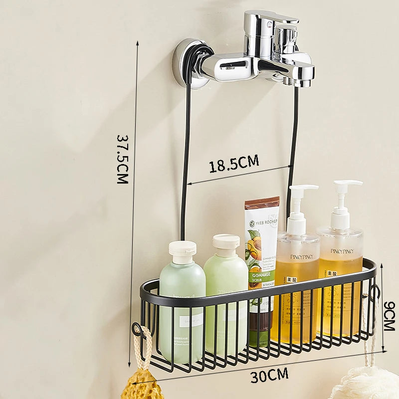 Support douche suspendu sans perçage – Rangement pratique pour salle de bain