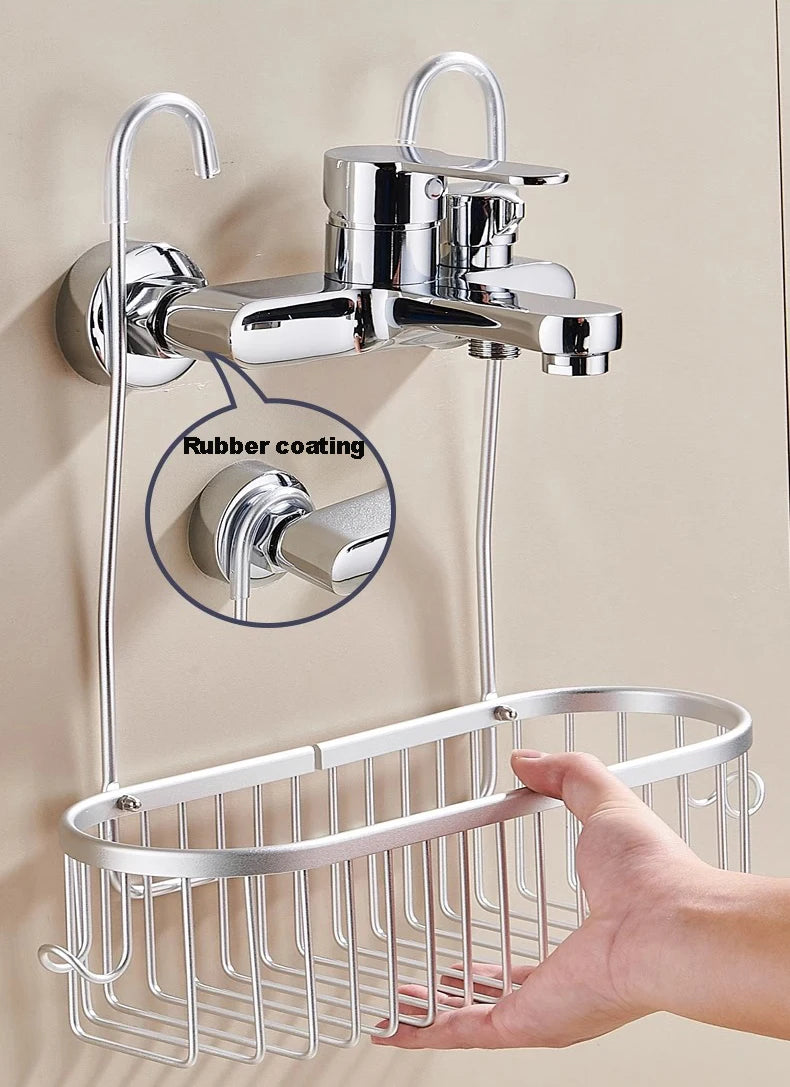 Support douche suspendu sans perçage – Rangement pratique pour salle de bain